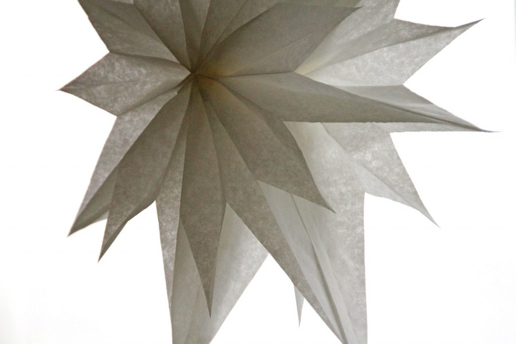 Weihnachtsstern aus Brottüten, Butterbrottüten, Weihnachtsstern basteln