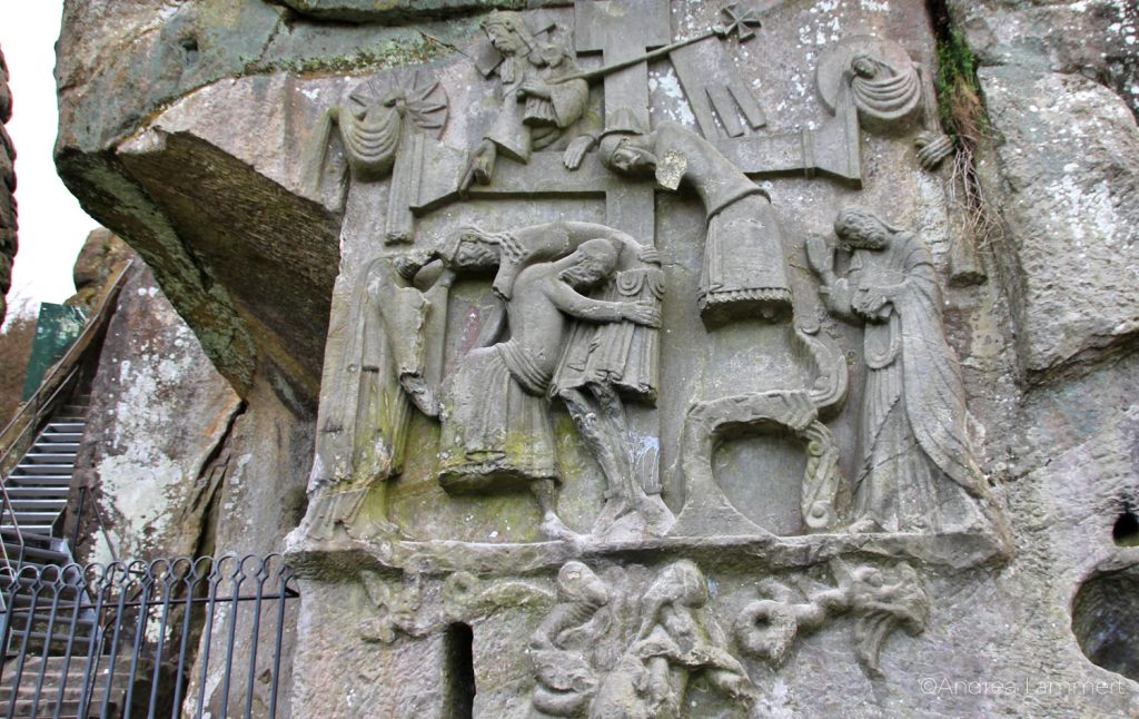 Externsteine, Teutoburger Wald, Bad Meinberg, Kreuzabnahmerelief, Spirituell