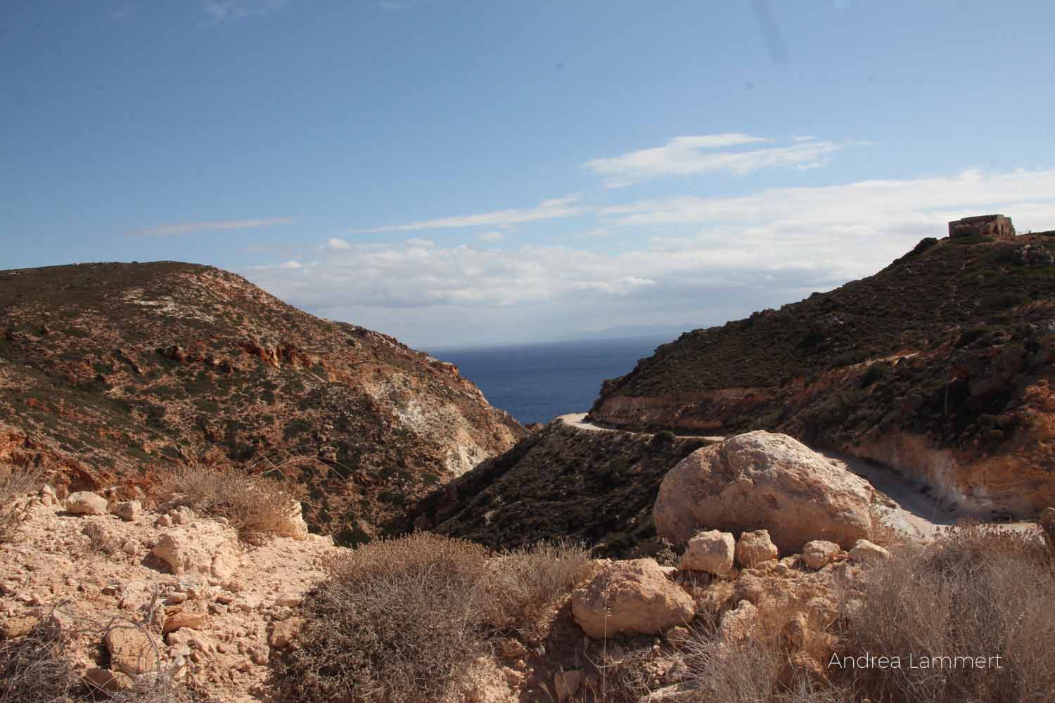Schwefelminen Milos, Sulfur Mines, Paliorema, Verlassener Ort mit Bergbau auf Milos