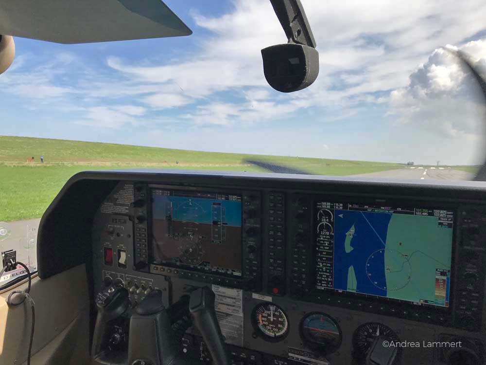 Nordsee von oben, mit der Cessna über die Ostfriesischen Inseln fliegen, Rundflug von Harle aus