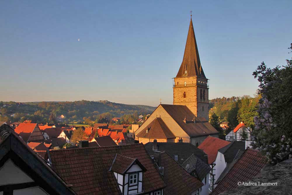 Im Dreiländereck zwischen Niedersachsen, Hessen und NRW liegt Warburg mit seinen 23 000 Einwohnern. Erstmals urkundlich erwähnt wurde der Ort 1010, Kennzeichen war die Burg auf dem Wartberg. Hier Marianum.
