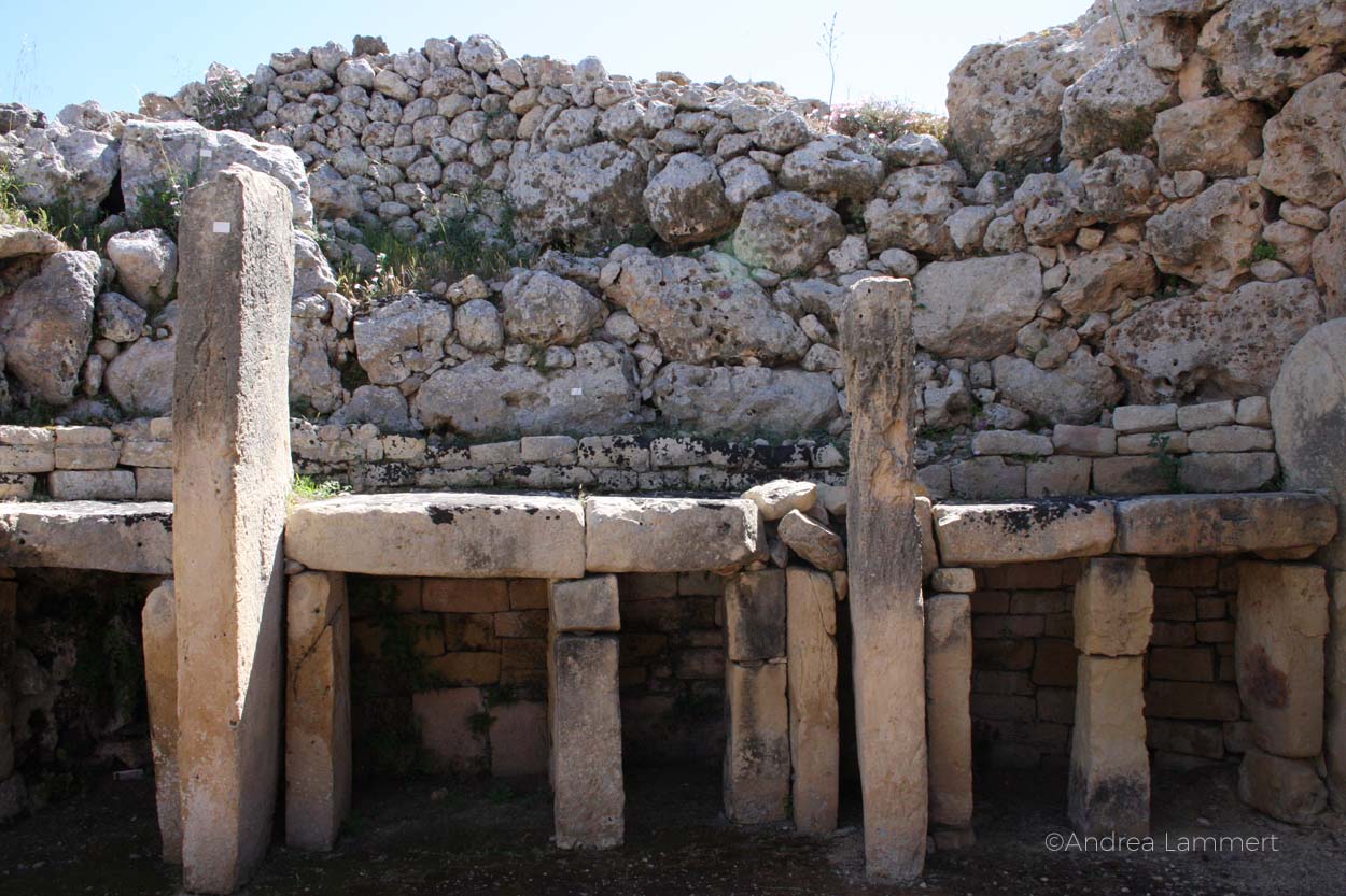 Gozo Kraftort Tempel Ggantija, Megalithangalge Gozo, Malta