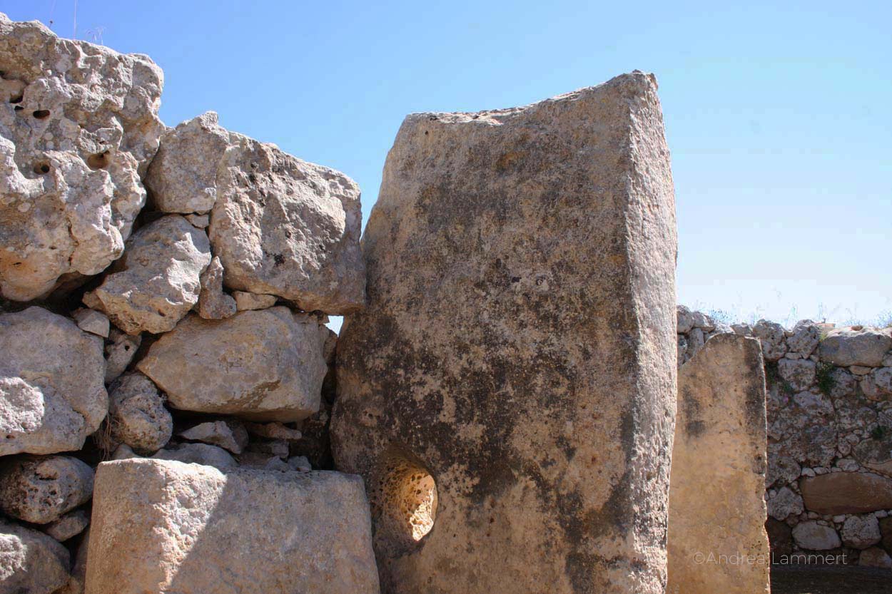 Gozo Kraftort Tempel Ggantija, Megalithangalge Gozo, Malta