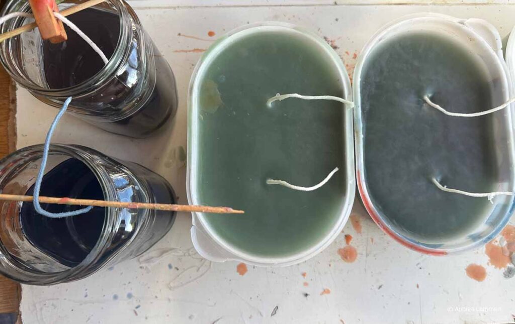 Kerzen aus Wachsresten Formen