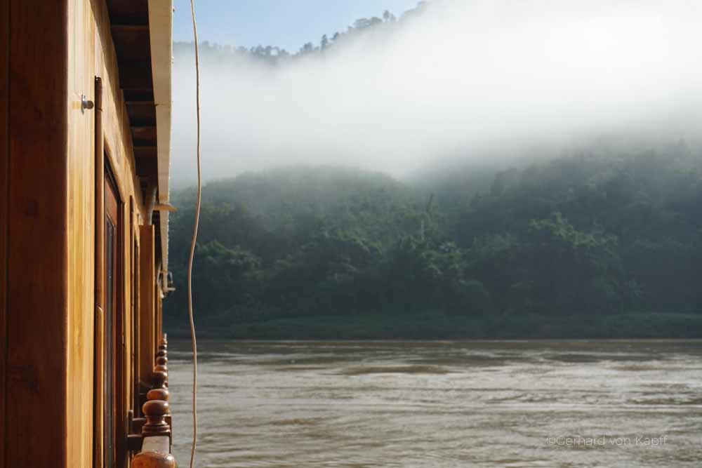 Flussfahrt auf dem Mekong ivon Thailand nach Laos, Mekong river tour