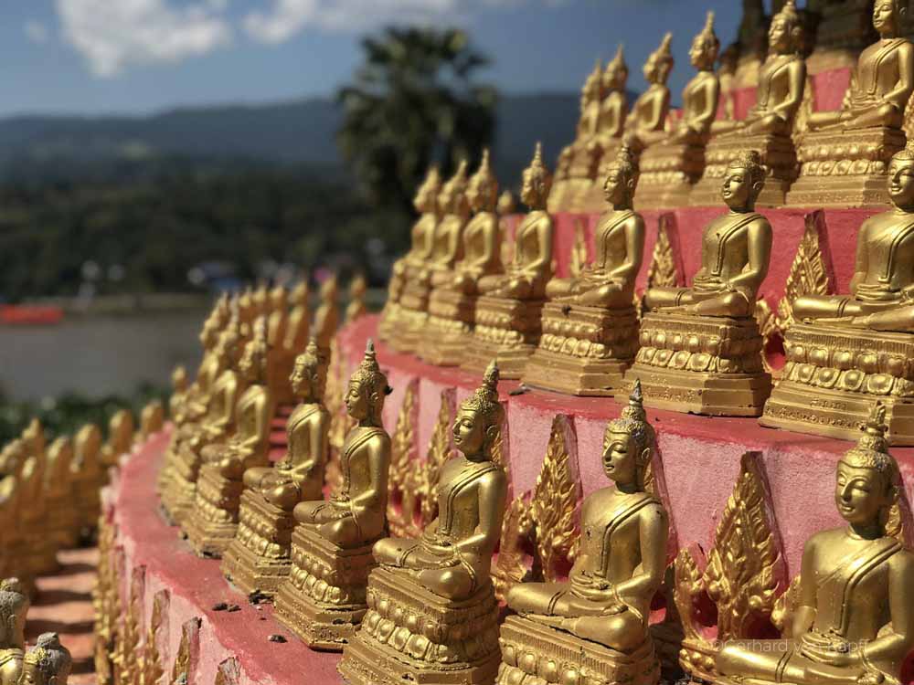 Flussfahrt auf dem Mekong ivon Thailand nach Laos, Mekong river tour