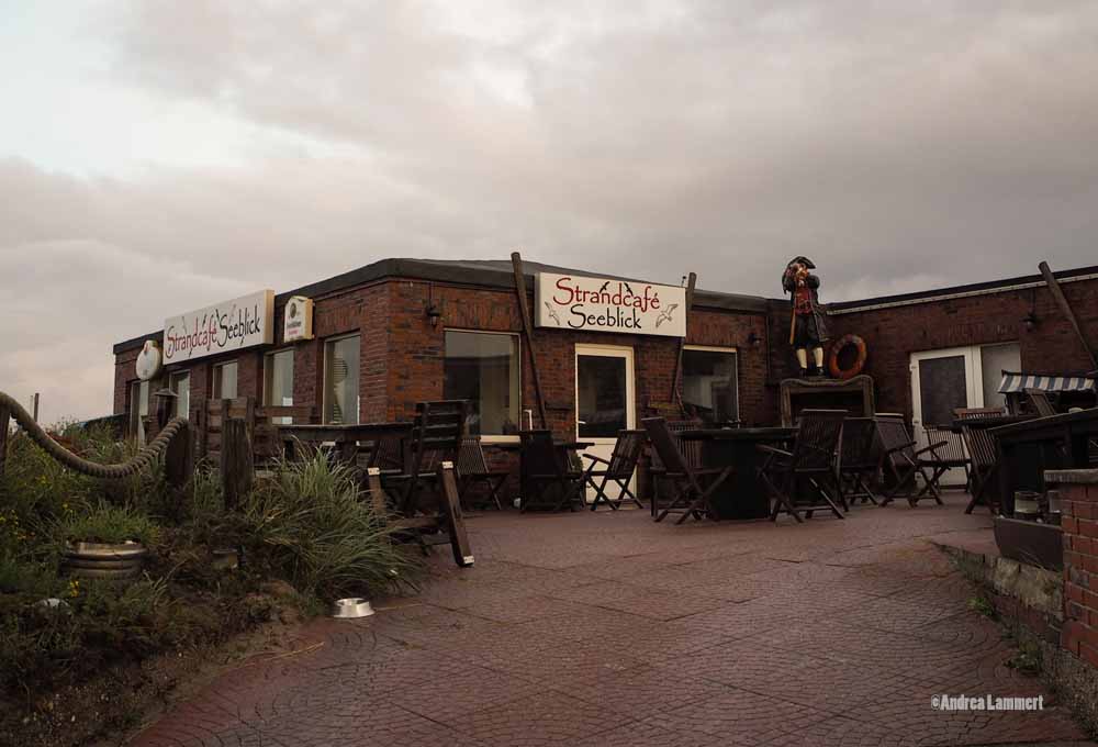 Borkums Strandcafé Seeblick im Regen