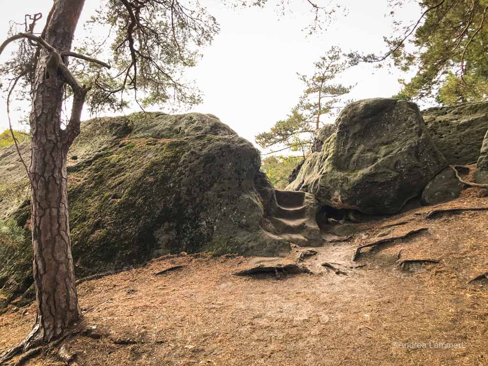 Steintreppen an der Teufelsmauer