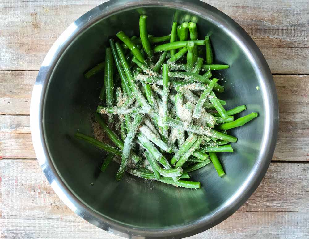 Fried green beans, grüne bohnen fritten