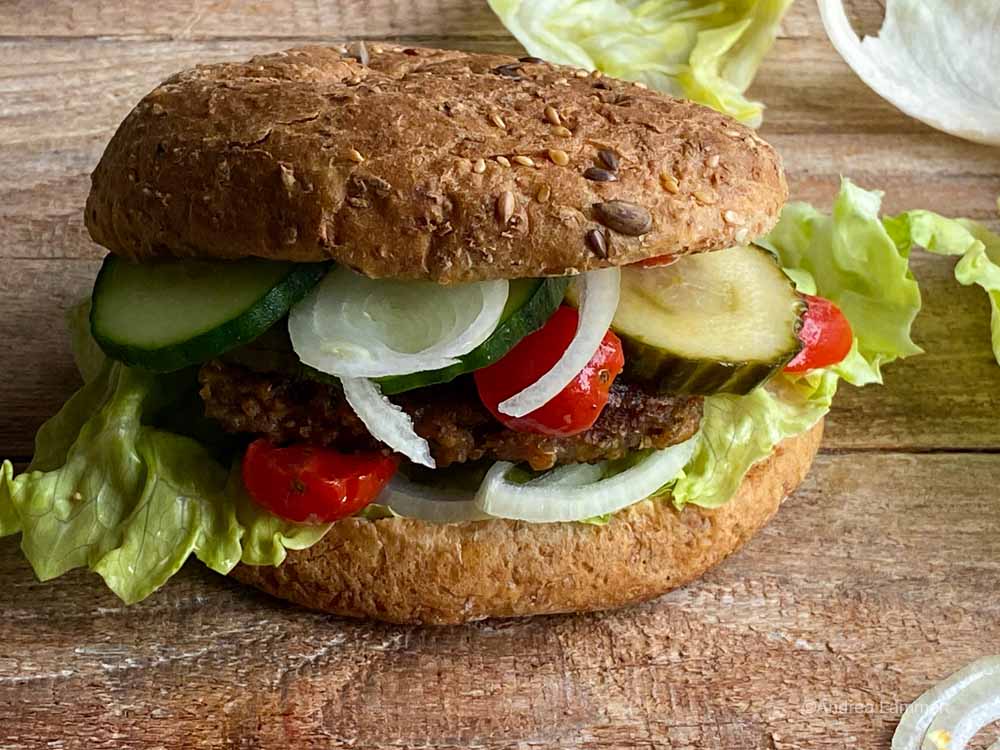 Veganer Linsenburger Pattie ohne Soja Rezept