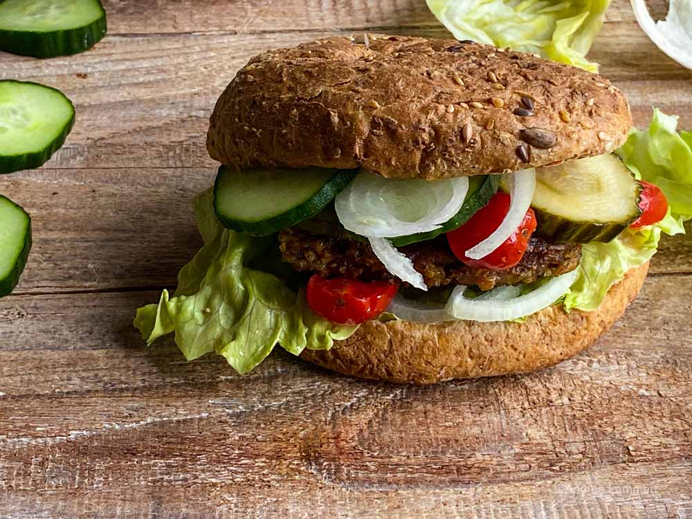 Veganer Linsenburger Pattie ohne Soja Rezept