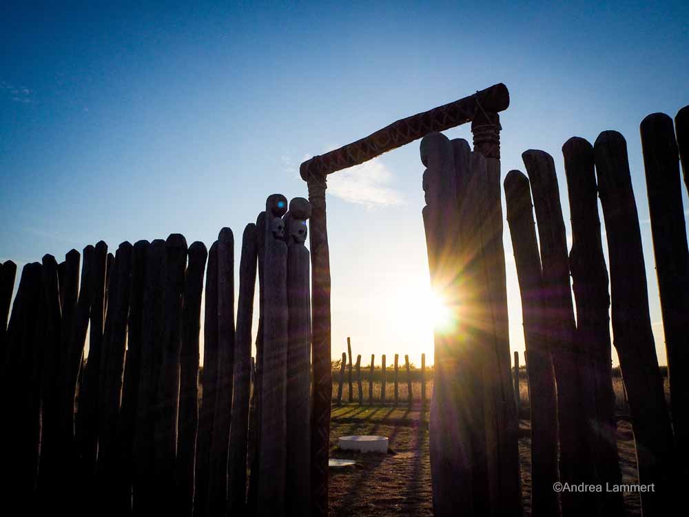 Ringheilitum Pömmelte bei Magdeburg, Sonnenaufgang