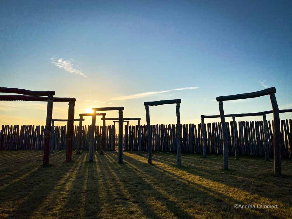 Ringheilitum Pömmelte bei Magdeburg, Sonnenaufgang