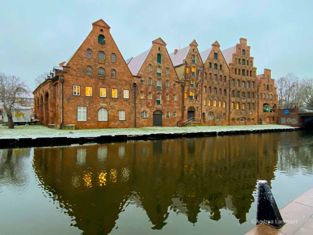 Historische Salzlagerhallen in Lübeck an der Trave