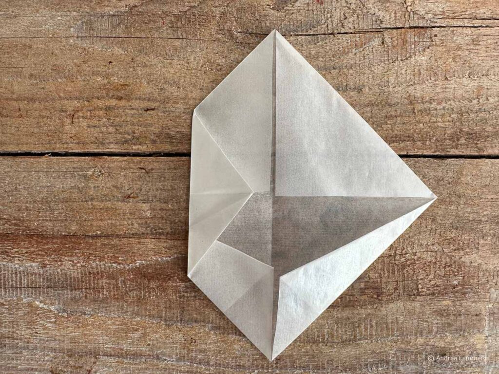 Transparentsterne falten, Anleitung Schritt 7