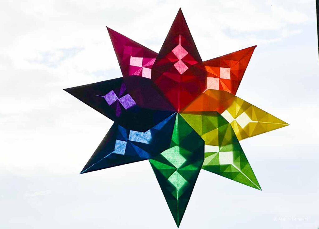 Transparentsterne falten