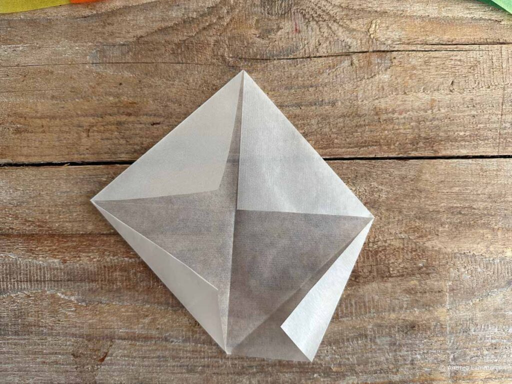 Transparentsterne falten, Anleitung Schritt 6