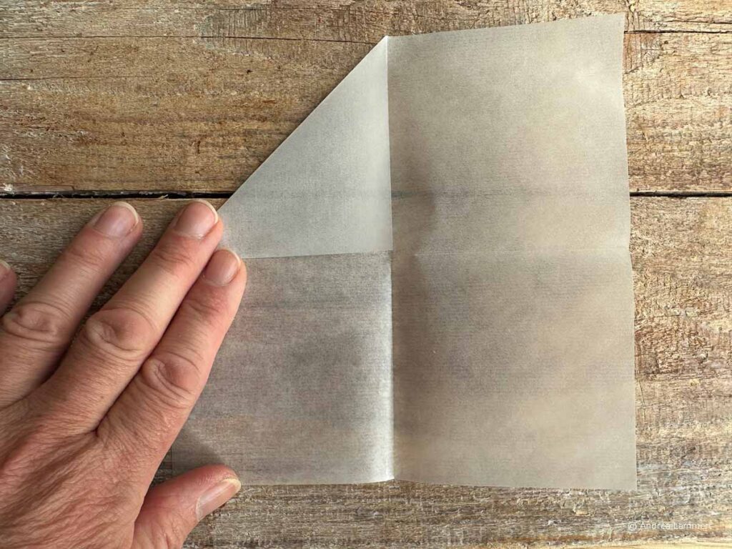 Transparentsterne falten, Anleitung Schritt 2