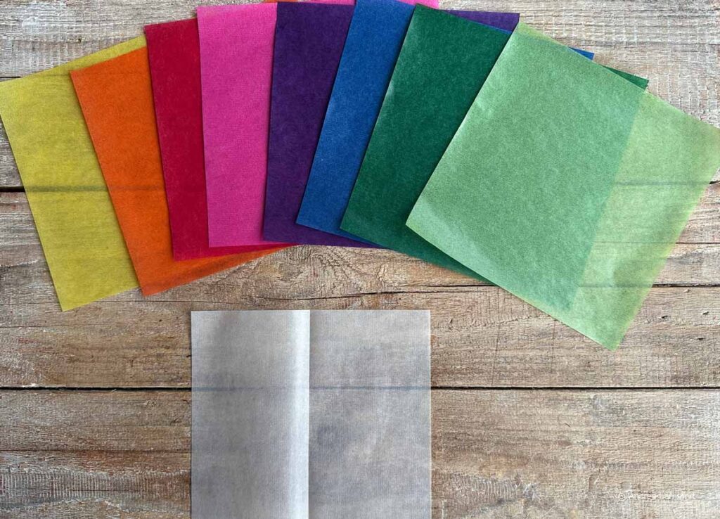 Transparentsterne falten, Anleitung Schritt 1