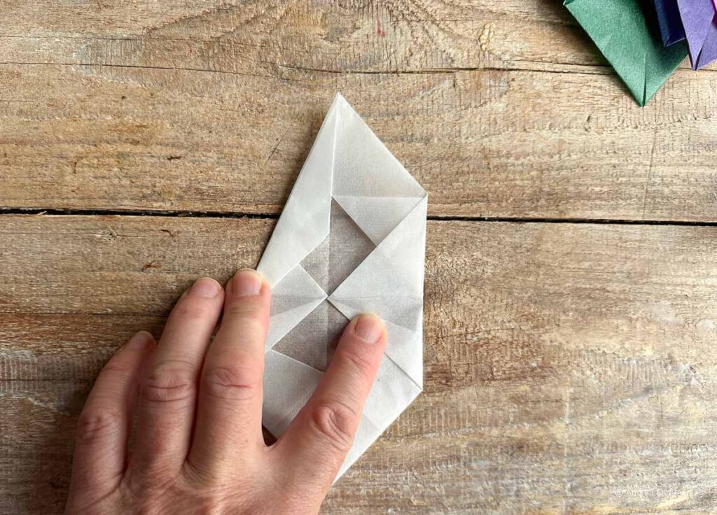 Transparentsterne falten, Anleitung Schritt 10