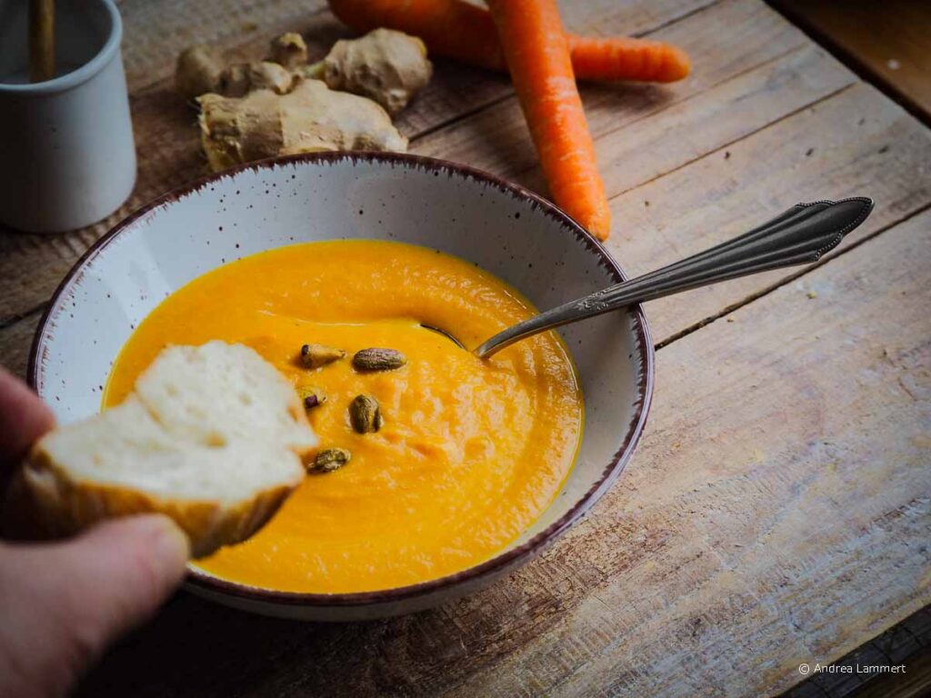 Möhren-Ingwer-Suppe vegan Rezept