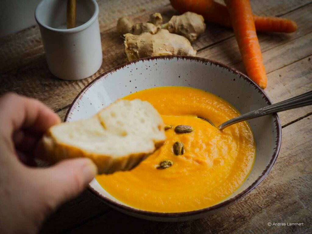 Möhren-Ingwer-Suppe vegan Rezept