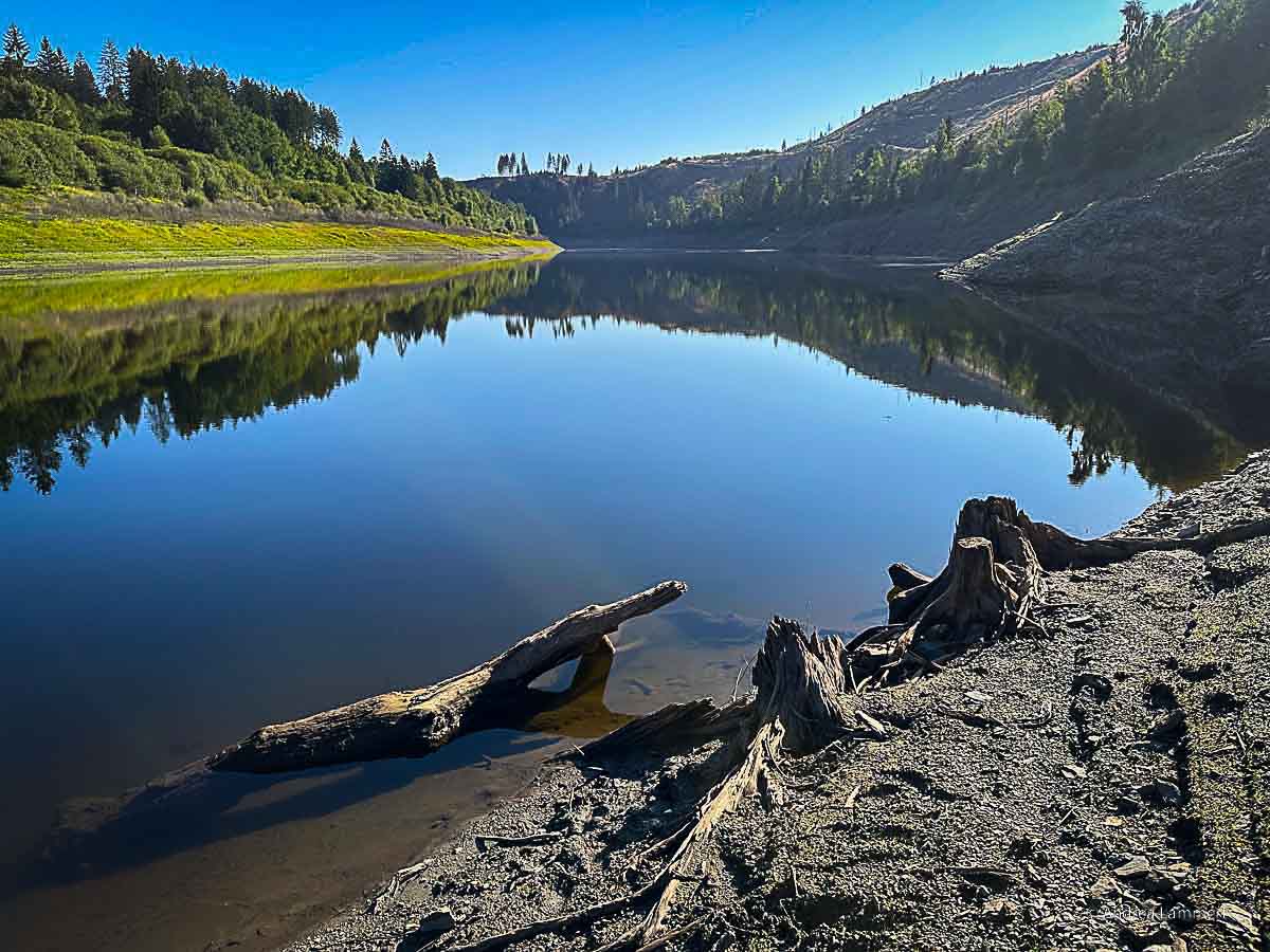 Badeseen im Harz, hier die Okertalsperre, Zulauf der Innersten